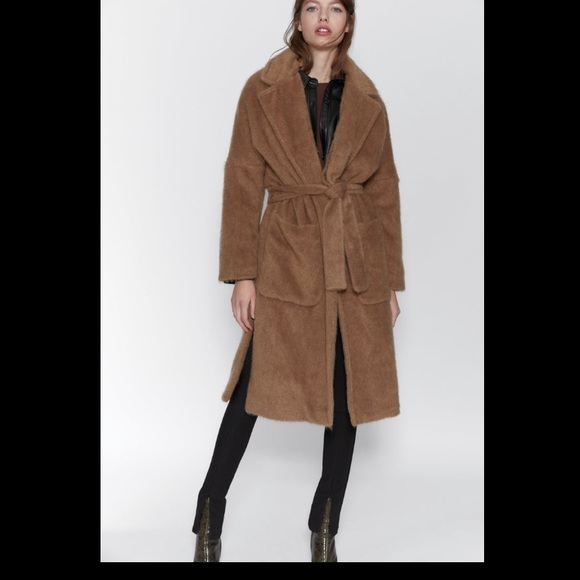 Zara Jackets & Blazers - Zara long faux fur coat